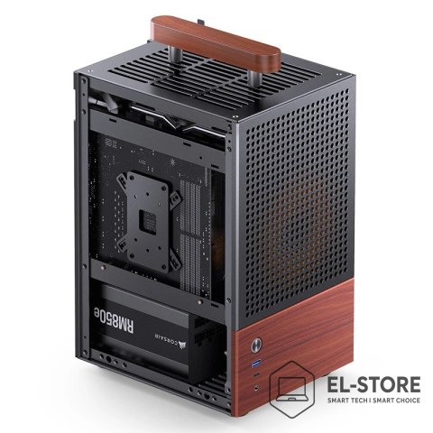 Jonsbo Obudowa Jonsbo T6, Mini-Tower, Mini-ITX, Tempered Glass, Holz - czarna