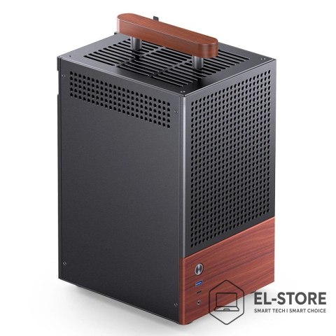 Jonsbo Obudowa Jonsbo T6, Mini-Tower, Mini-ITX, Tempered Glass, Holz - czarna
