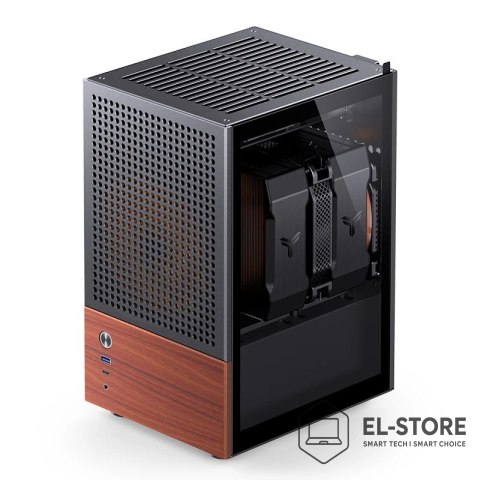 Jonsbo Obudowa Jonsbo T6, Mini-Tower, Mini-ITX, Tempered Glass, Holz - czarna