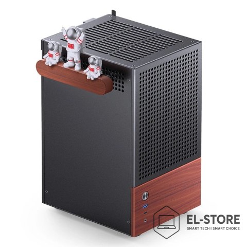 Jonsbo Obudowa Jonsbo T6, Mini-Tower, Mini-ITX, Tempered Glass, Holz - czarna