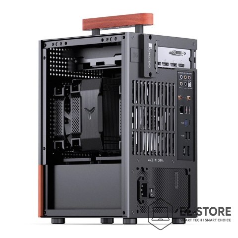 Jonsbo Obudowa Jonsbo T6, Mini-Tower, Mini-ITX, Tempered Glass, Holz - czarna