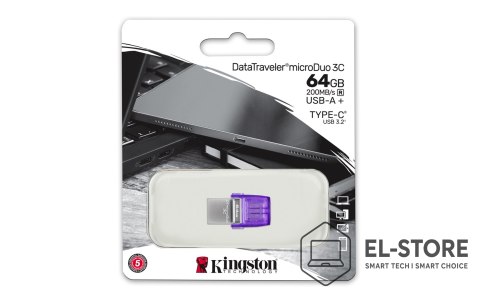 Kingston KINGSTON FLASH 64GB USB 3.2 DataTraveler microDuo 3C