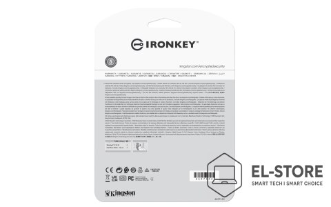 Kingston Kingston Technology IronKey Vault Privacy 50 pamięć USB 64 GB USB Typu-A 3.2 Gen 1 (3.1 Gen 1) Czarny, Niebieski