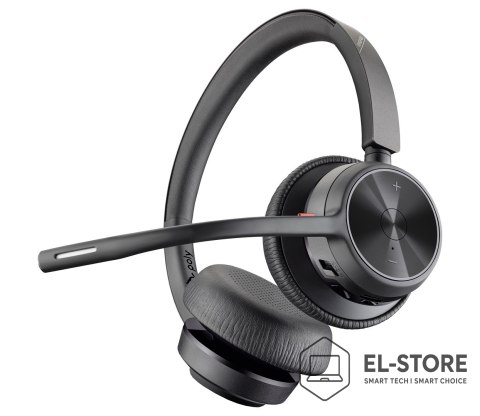 POLY POLY Stereofoniczny zestaw słuchawkowy USB A Voyager 4320 + przejściówka BT700 USB-A + podstawka ładująca