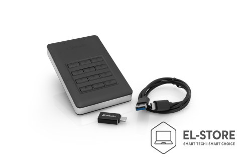 Verbatim Dysk zewnętrzny 2TB USB 3 z klawiaturą STORE NGO SECURE HDD