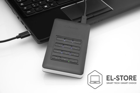 Verbatim Dysk zewnętrzny 2TB USB 3 z klawiaturą STORE NGO SECURE HDD
