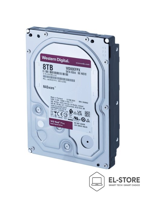 WD Dysk HDD WD Red Plus WD80EFPX (8 TB ; 3.5"; 256 MB; 5640 obr/min)