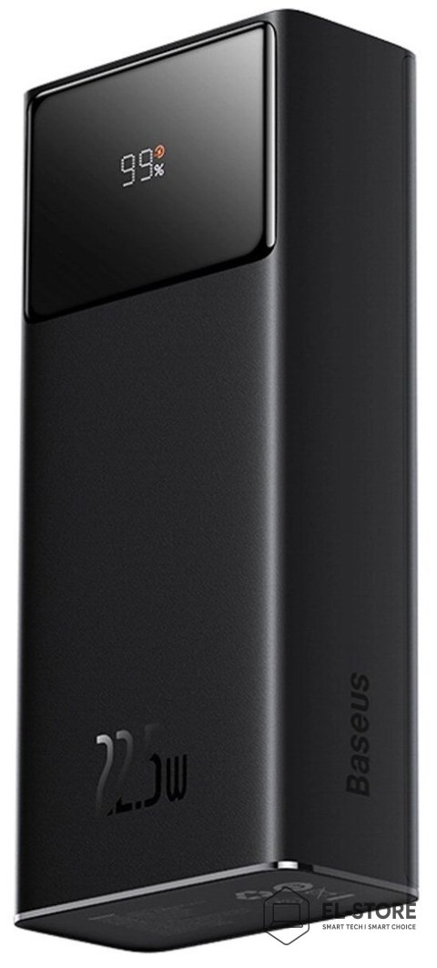 Baseus Powerbank Baseus EnerFill FP41 30000mAh 22.5W z kablem Baseus Simple USB-A - USB-C 3A 30cm - czarny