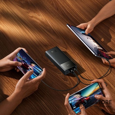 Baseus Powerbank Baseus EnerFill FP41 30000mAh 22.5W z kablem Baseus Simple USB-A - USB-C 3A 30cm - czarny