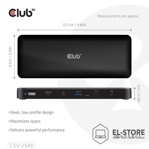Club 3D Stacja dokująca NB ACC 14IN1/USB-C 150W CSV-2540 CLUB3D