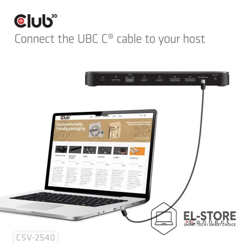 Club 3D Stacja dokująca NB ACC 14IN1/USB-C 150W CSV-2540 CLUB3D