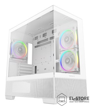 DEEPCOOL DeepCool CG380 3F WH Midi Tower Biały