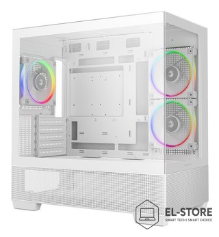 DEEPCOOL DeepCool CG380 3F WH Midi Tower Biały