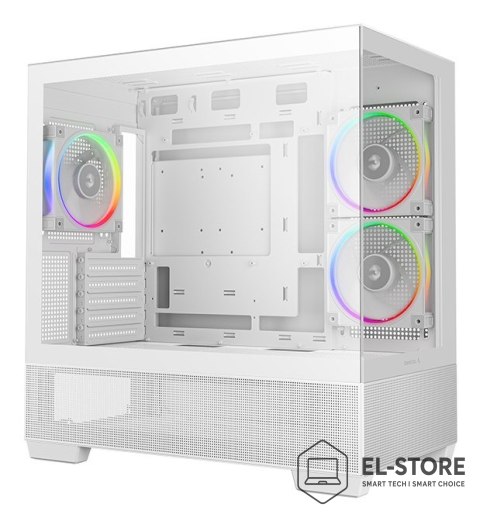DEEPCOOL DeepCool CG380 3F WH Midi Tower Biały