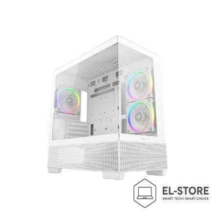 DEEPCOOL DeepCool CG380 3F WH Midi Tower Biały