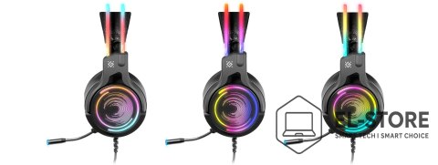 Defender DEFENDER SŁUCHAWKI NAUSZNE Z MIKROFONEM COSMO PRO 7.1 PODŚWIETLENIE RGB 64536