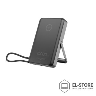 GEMBIRD GEMBIRD BEZPRZEWODOWY POWERBANK MAGNETYCZNY 15 W ZE ZINTEGROWANĄ PODSTAWKĄ 10000 MAH, CZARNY