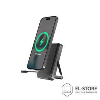 GEMBIRD GEMBIRD BEZPRZEWODOWY POWERBANK MAGNETYCZNY 15 W ZE ZINTEGROWANĄ PODSTAWKĄ 10000 MAH, CZARNY