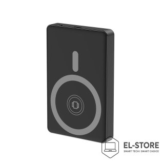 GEMBIRD GEMBIRD BEZPRZEWODOWY POWERBANK MAGNETYCZNY 15W Z WYŚWIETLACZEM LCD 10000 MAH, CZARNY