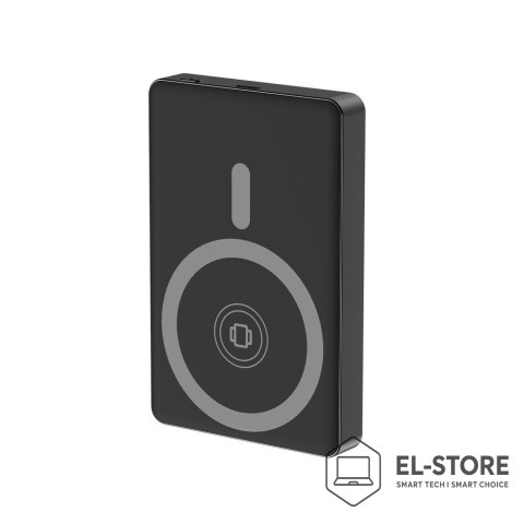 GEMBIRD GEMBIRD BEZPRZEWODOWY POWERBANK MAGNETYCZNY 15W Z WYŚWIETLACZEM LCD 10000 MAH, CZARNY