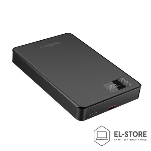 GEMBIRD GEMBIRD BEZPRZEWODOWY POWERBANK MAGNETYCZNY 15W Z WYŚWIETLACZEM LCD 10000 MAH, CZARNY