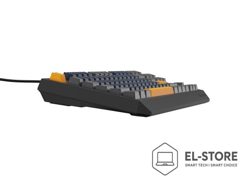 GENESIS GENESIS THOR 230 TKL klawiatura Gaming USB + RF Wireless + Bluetooth QWERTY Czarny, Niebieski, Szary, Pomarańczowy