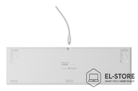 GENESIS Klawiatura GENESIS THOR 404 uniwersalne USB QWERTY Angielski Biały