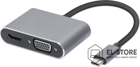 IBOX Hub USB Typ-C 4w1 USB 3.0 + PD 100W + HDMK 4k30Hz + VGA FullHD