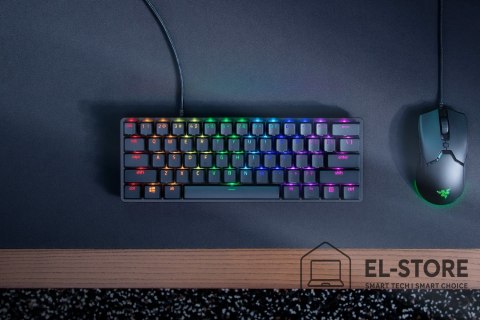 RAZER Razer Huntsman Mini 60% Klawiatura do gier Opto-mechaniczny fioletowy przełącznik Światło LED RGB NORD Przewodowa