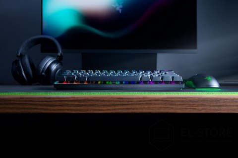 RAZER Razer Huntsman Mini 60% Klawiatura do gier Opto-mechaniczny fioletowy przełącznik Światło LED RGB NORD Przewodowa