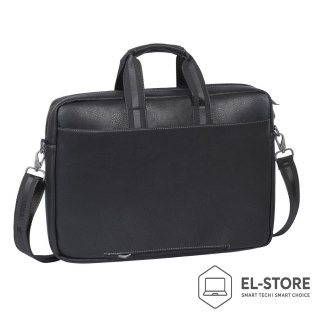 RivaCase RIVACASE TORBA NA LAPTOP 16" ORLY, CZARNA, MATERIAŁ WODOODPORNY, KIESZENIE NA TABLET 10,1", SMARTFON, DOKUMENTY I AKCESORIA