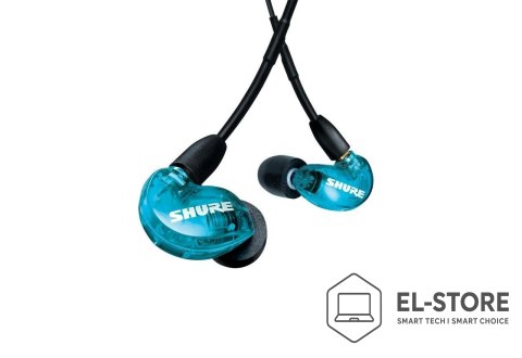 SHURE Shure SE215DYBL+UNI-EFS - Słuchawki douszne AONIC215 z pojedynczym przetwornikiem i kablem 3.5mm (niebieskie)