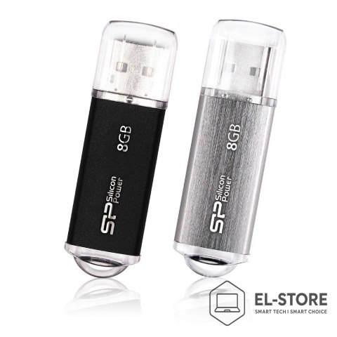 Silicon Power Pendrive Silicon Power Ultima II M01 8GB USB 2.0 kolor czarny ALU (SP008GBUF2M01V1K)