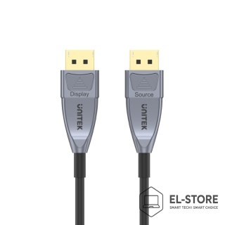 UNITEK Kabel DisplayPort UNITEK C1617GY 15 m Czarny, Srebrny