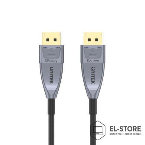 UNITEK Kabel DisplayPort UNITEK C1617GY 15 m Czarny, Srebrny