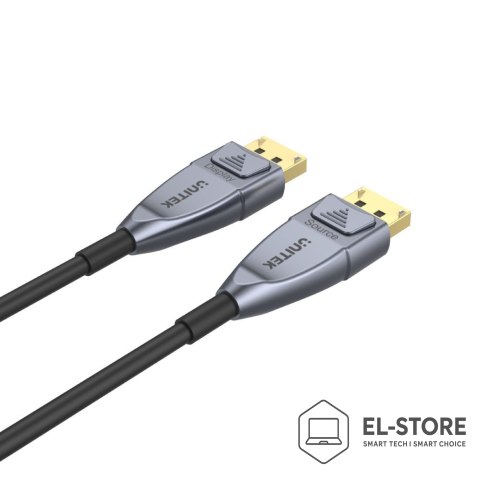 UNITEK Kabel DisplayPort UNITEK C1617GY 15 m Czarny, Srebrny