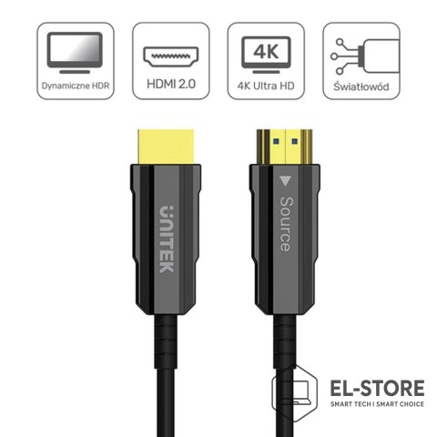 UNITEK UNITEK KABEL HDMI OPTYCZNY 2.0 AOC 4K 60HZ 20M