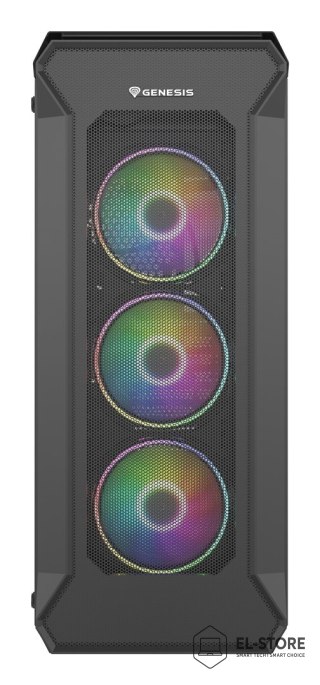 GENESIS Obudowa NATEC Genesis Irid 505 ARGB NPC-1518 (ATX. Micro ATX. Mini ITX; kolor czarny)