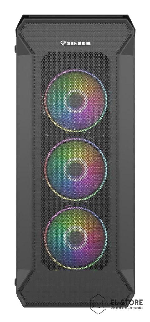 GENESIS Obudowa NATEC Genesis Irid 505 ARGB NPC-1518 (ATX. Micro ATX. Mini ITX; kolor czarny)