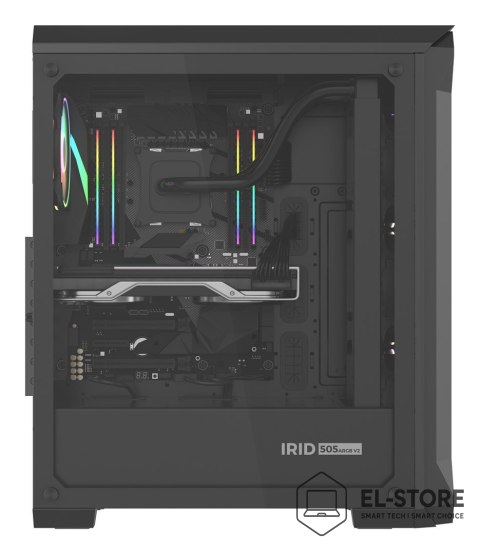 GENESIS Obudowa NATEC Genesis Irid 505 ARGB NPC-1518 (ATX. Micro ATX. Mini ITX; kolor czarny)