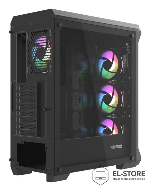 GENESIS Obudowa NATEC Genesis Irid 505 ARGB NPC-1518 (ATX. Micro ATX. Mini ITX; kolor czarny)