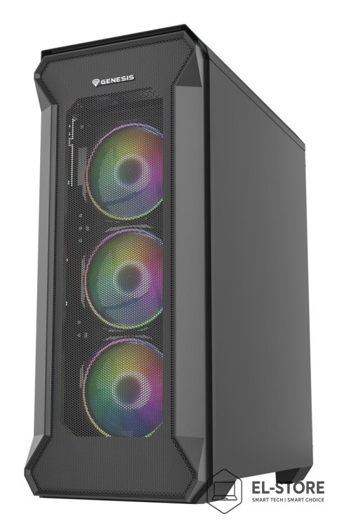 GENESIS Obudowa NATEC Genesis Irid 505 ARGB NPC-1518 (ATX. Micro ATX. Mini ITX; kolor czarny)