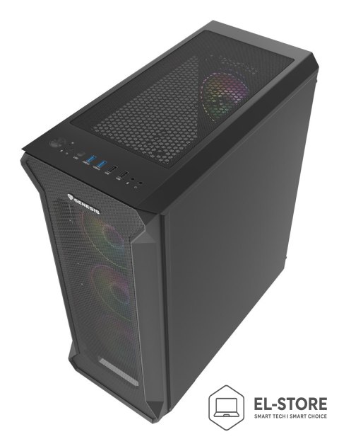 GENESIS Obudowa NATEC Genesis Irid 505 ARGB NPC-1518 (ATX. Micro ATX. Mini ITX; kolor czarny)