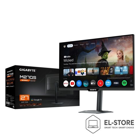 Gigabyte GIGABYTE M27QS monitor komputerowy 68,6 cm (27") 2560 x 1440 px Quad HD LED Czarny