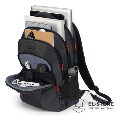 MANFROTTO DICOTA D32119-RPET plecak Plecak turystyczny Czarny, Czerwony Poliester, Przetworzony politereftalan etylenu (rPET)