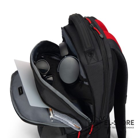 MANFROTTO DICOTA D32119-RPET plecak Plecak turystyczny Czarny, Czerwony Poliester, Przetworzony politereftalan etylenu (rPET)