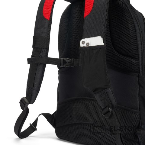 MANFROTTO DICOTA D32119-RPET plecak Plecak turystyczny Czarny, Czerwony Poliester, Przetworzony politereftalan etylenu (rPET)