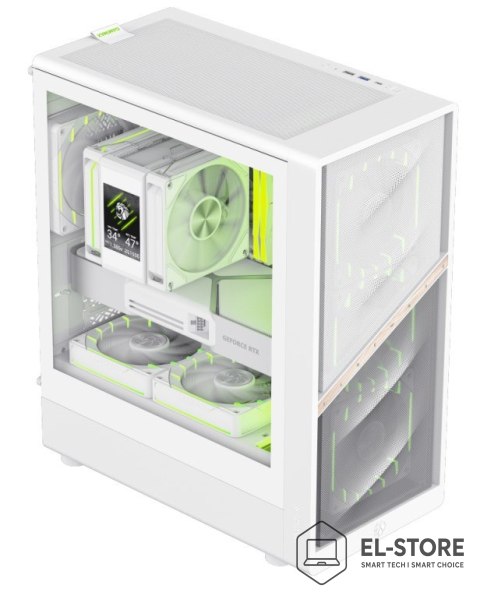 No name GameMax AERIS 330 MW Mini Tower Biały