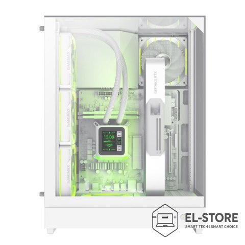 No name GameMax T20 WH Midi Tower Biały