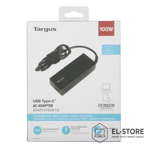 Targus Targus APA108EU adapter zasilający/ inwentor Wewnętrzna 100 W Czarny